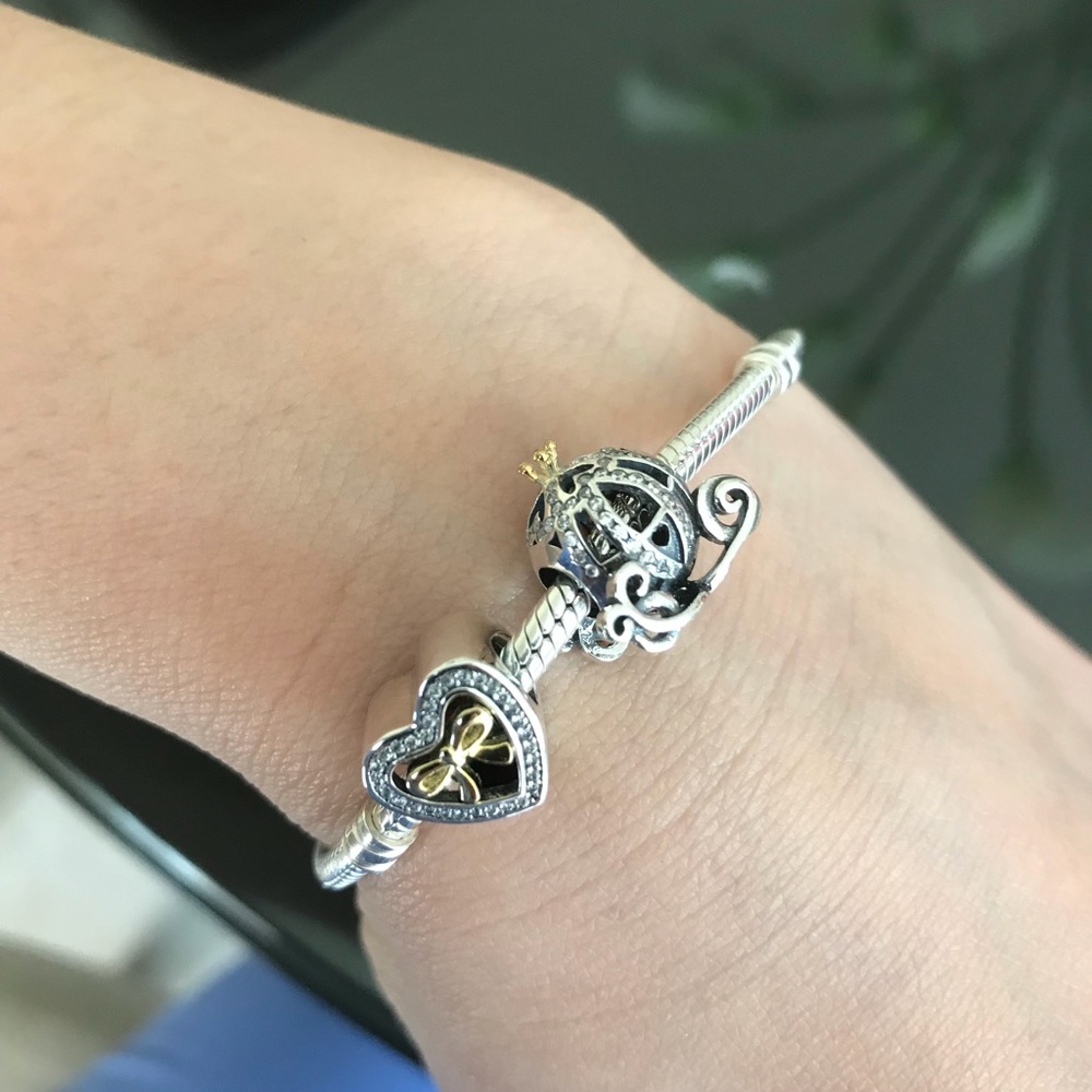 2 Authentic 925 silver charms fit Pandora bracelet